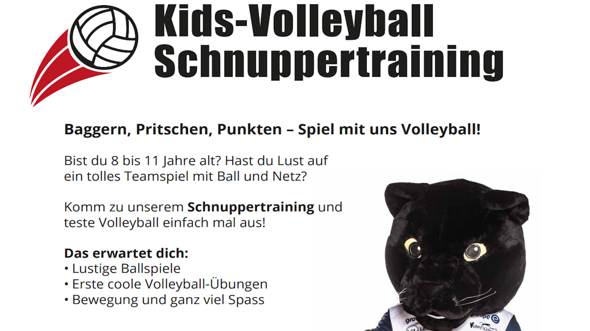Kids-Volleyball: Schnuppertraining